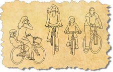 AutoCAD Blocks of Bikes and People, CAD Bike Symbols
